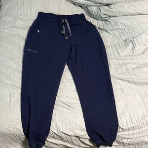 Figs Zamora high waisted jogger scrubs navy